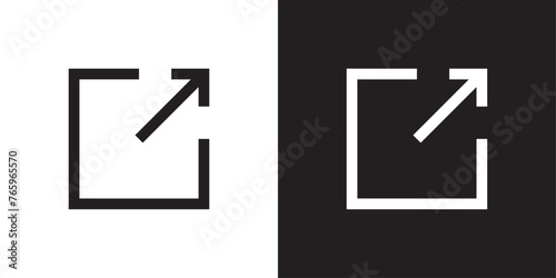 vector black and white go to website icons