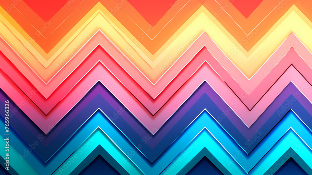 Fototapeta premium Vibrant chevron pattern on background