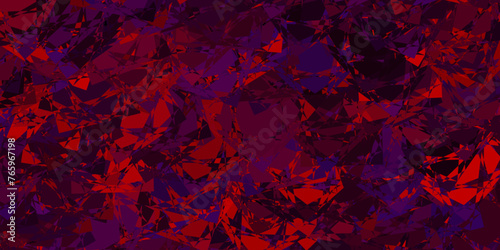 Dark Blue, Red vector background with triangles. © Guskova