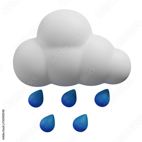 Картината върху платно 3d render  drizzly illustration