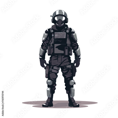 riot police with uniform character vector 