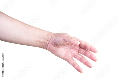 hand on isolated background clipping path © meen_na
