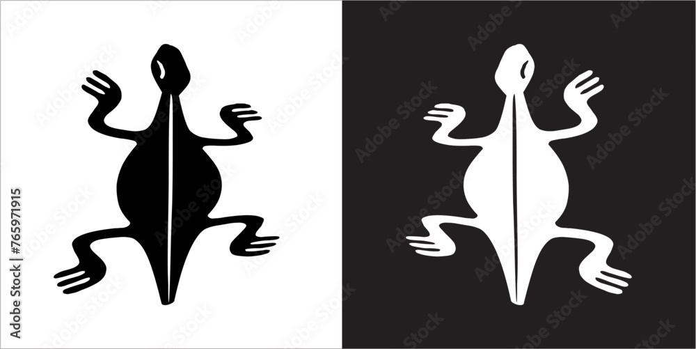 Illustration vector graphics of lizard icon Illustration vector graphics of lizard icon