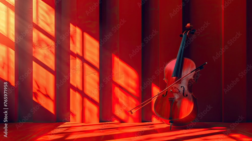 Sunlight On Instruments An abstract poster design for World Music Day featuring classical ...