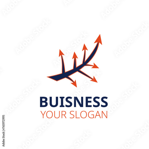 Arrows Directing Success And Growth Logo Design For New Startups