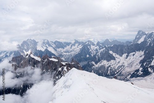 View of the Alps from the Aiguille du Midi Observatory