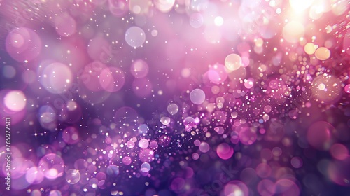 A vibrant, bokeh effect with blurred circles of light in pink and purple hues, giving a festive, magical atmosphere.