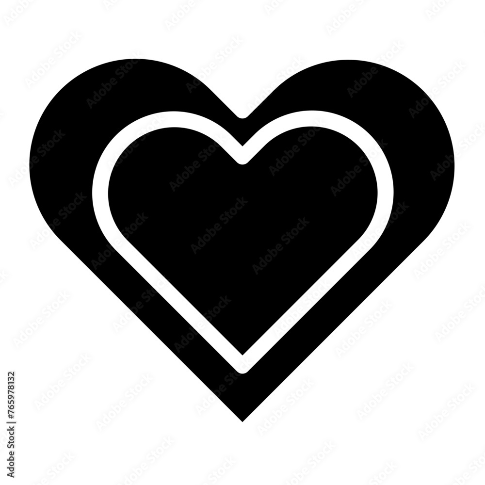 Heart, love, romance or valentine's day vector icon for apps and websites Heart, love, romance or valentine's day vector icon for apps and websites