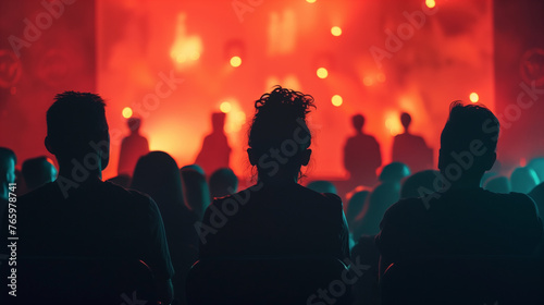 Rhythms in Red: Spectators at a Live Concert