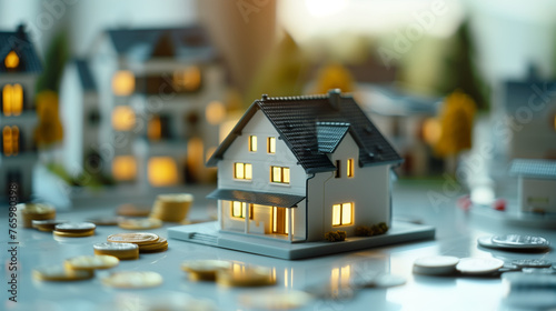 financial property concept miniature
