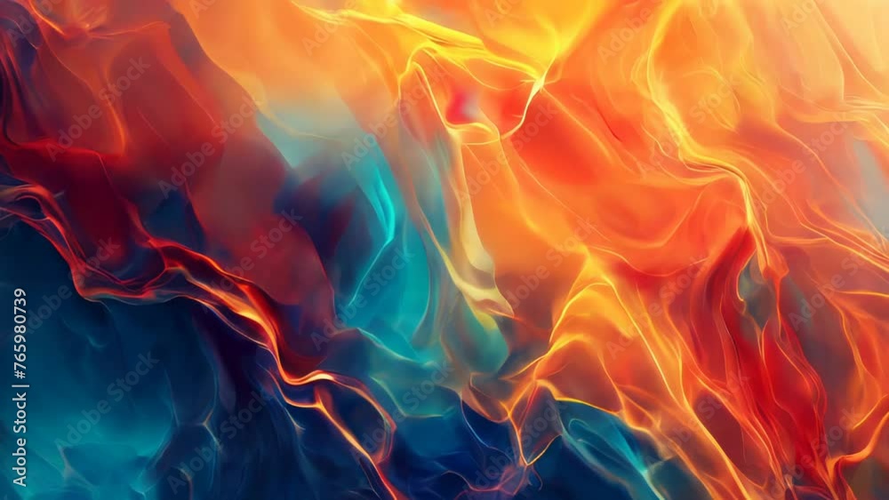 Abstract background of acrylic paint in red, blue and yellow tones. Abstract background of acrylic paint in red, blue and yellow tones.