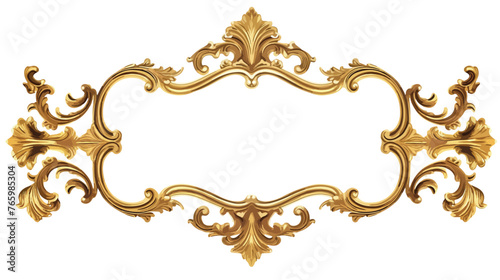 Victorian frame with gold gilded decorations