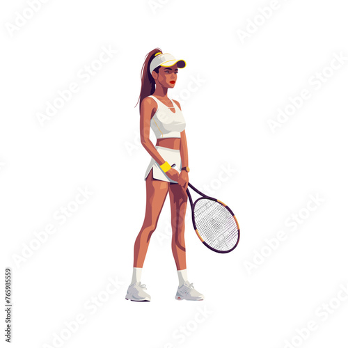 Tennis player flat vector design