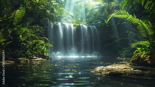 Jungle and rainforest fantasy  exotic species in a magical ecosystem  vibrant  otherworldly allure