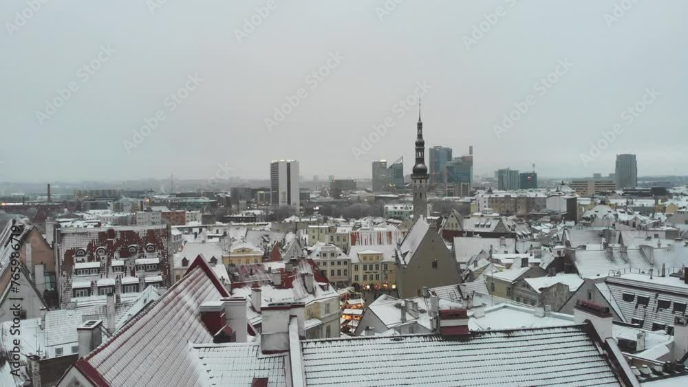 Tallinn Old Town Square Christmas Light and Market. Estonia Tallinn Old Town Square Christmas Light and Market. Estonia