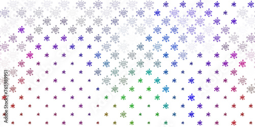 Light Multicolor vector pattern with coronavirus elements.