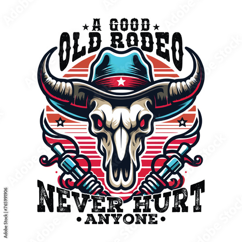 Western cowboy retro vintage hand drawn illustration t shirt design. Arizona rodeo wild west chaos cowboy design. retro vintage hand drawn music illustration, apparel, t shirt, sticker, printing
