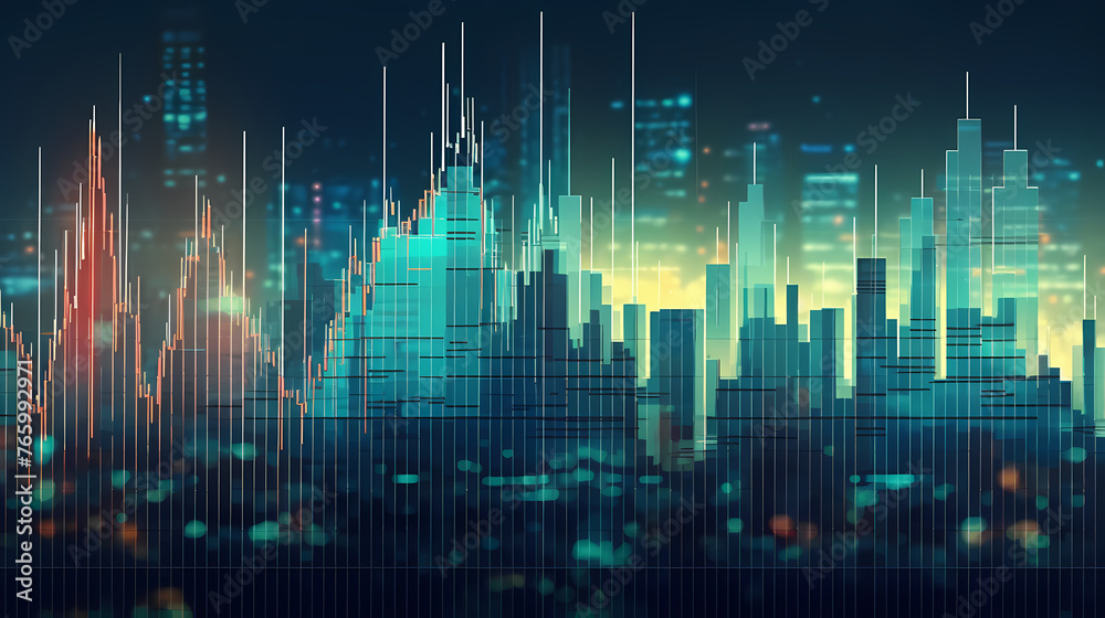 Stock market abstract background, economic and infographic concept