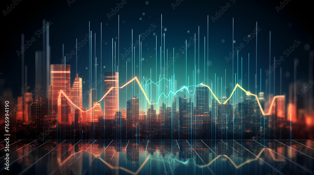 Naklejka premium Finance concept background, economic and infographic concept