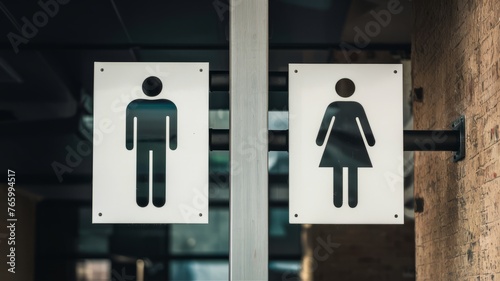 women's and men's toilet boards