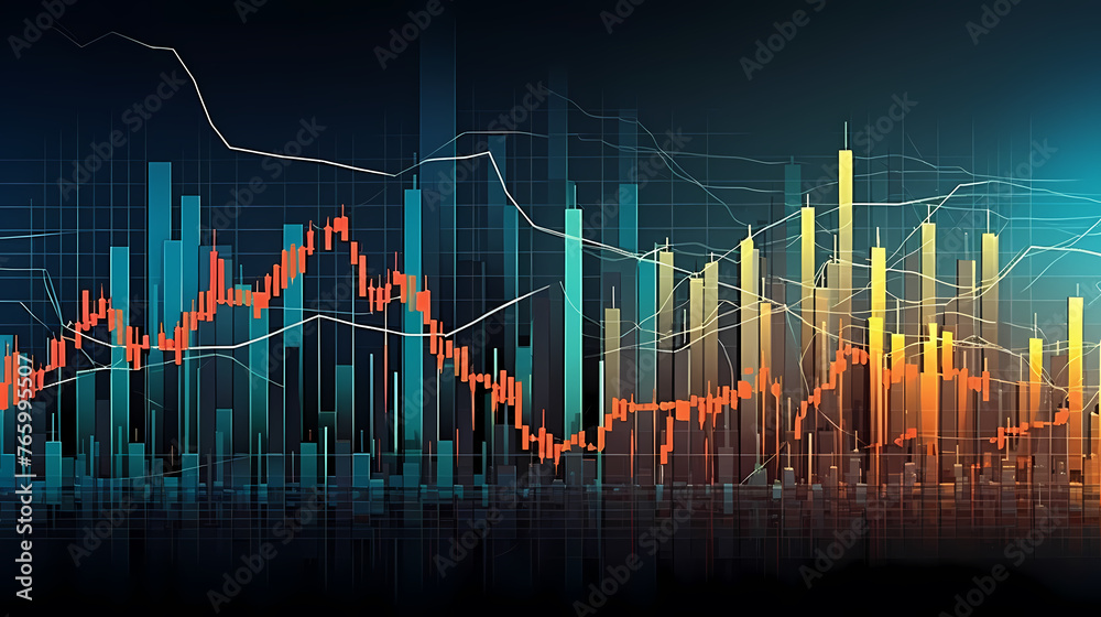 Naklejka premium Finance concept background, economic and infographic concept