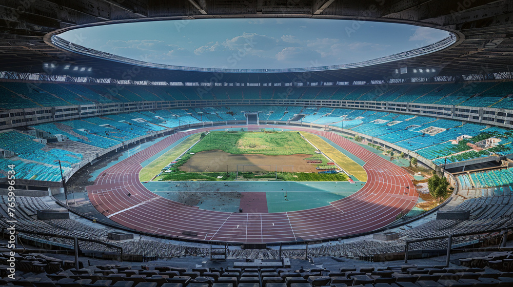 Grandeur of Desolation: Empty Stadiums on Global Sports Stage