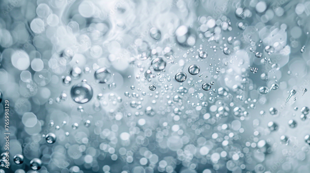 Macro Close-up of Water Droplets and Bubbles Macro Close-up of Water Droplets and Bubbles