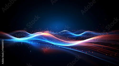 Abstract colorful waves and lines background for design and presentations