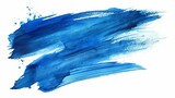 Vibrant Blue Watercolor Paint Brush Strokes, Transparent Background