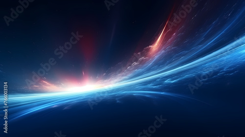 Abstract geometric background, technical lines background and light effects, 3D rendering