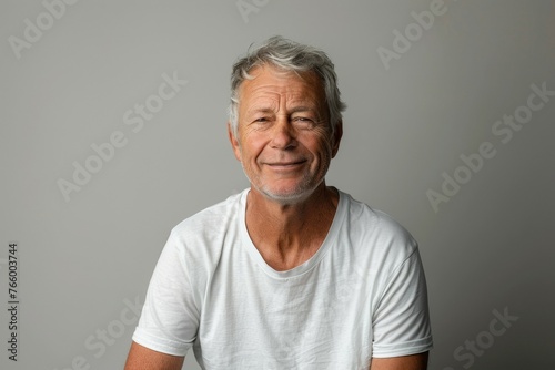 A man with a white shirt and gray hair is smiling © top images
