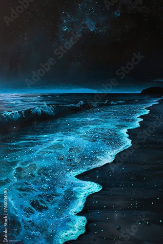 Capturing the Ethereal Beauty of Bioluminescent Beaches at Night