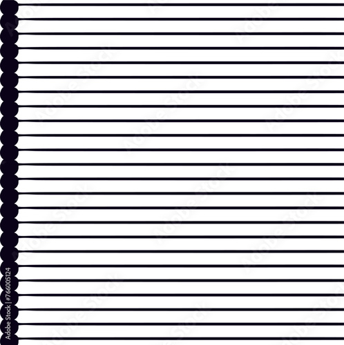 Blank lined form with horizontal lines with large black spots on one side.