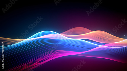 Technology abstract line background and light effect, technology sense background