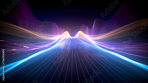 Technology abstract line background and light effect, technology sense background
