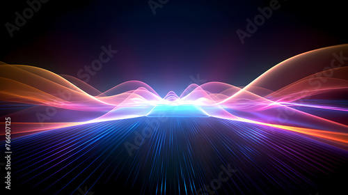 Technology abstract line background and light effect, technology sense background