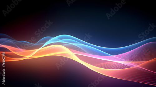 Technology abstract line background and light effect, technology sense background