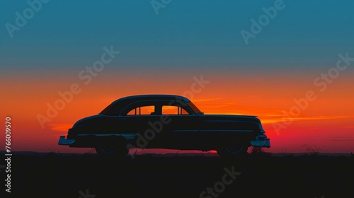 sunset in the desert with car © Zafar