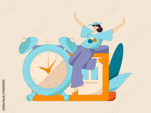 People exercising healthy running vector internet operation illustration
