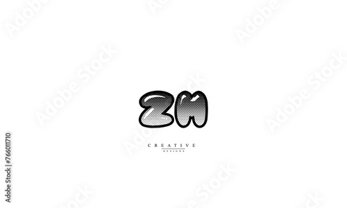 Alphabet letters Initials Monogram logo  ZN