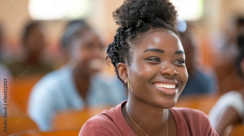 Portrait of a student in a classroom
