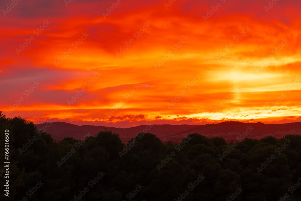 Sunrise view from lookout over the Mudgee valley
