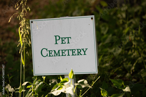 pet cemetery sign 