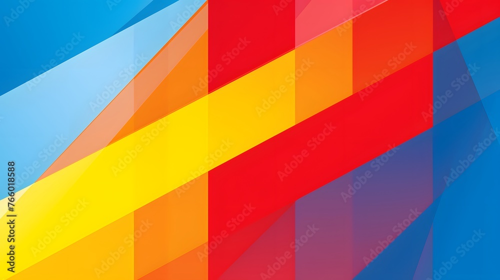 A vivid abstract background with diagonal stripes in blue, yellow, orange, and red, perfect for vibrant designs. A vivid abstract background with diagonal stripes in blue, yellow, orange, and red, perfect for vibrant designs.