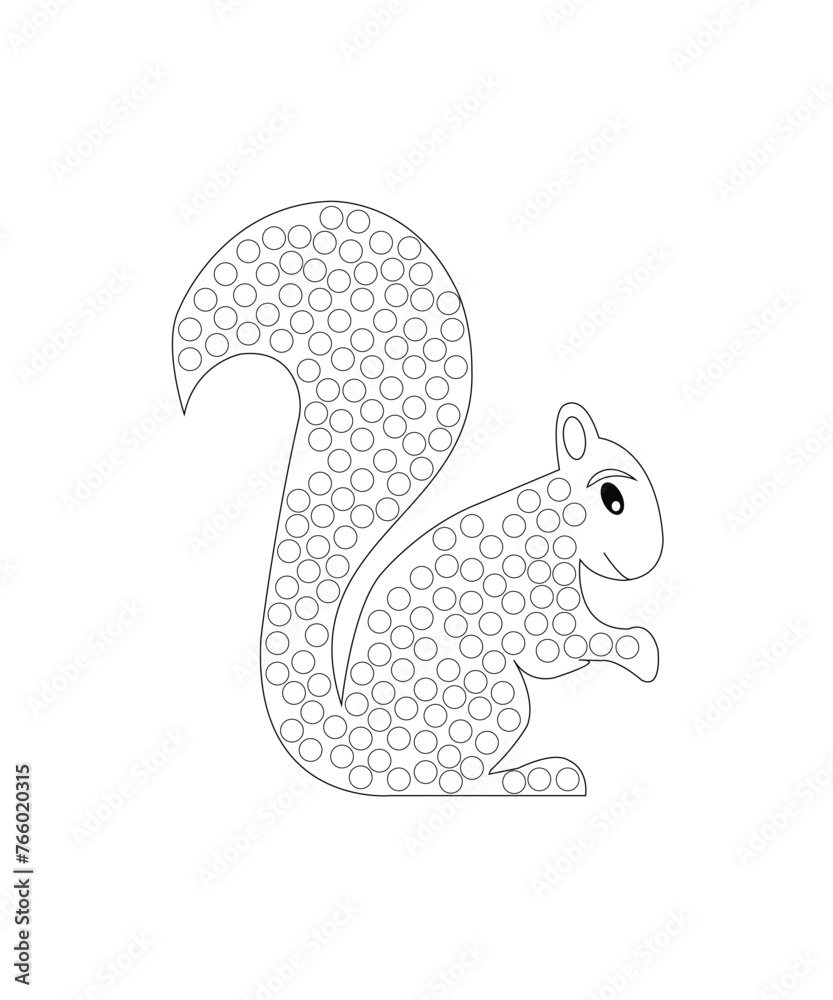 Obraz premium Dot coloring page for kids, Art & Illustration