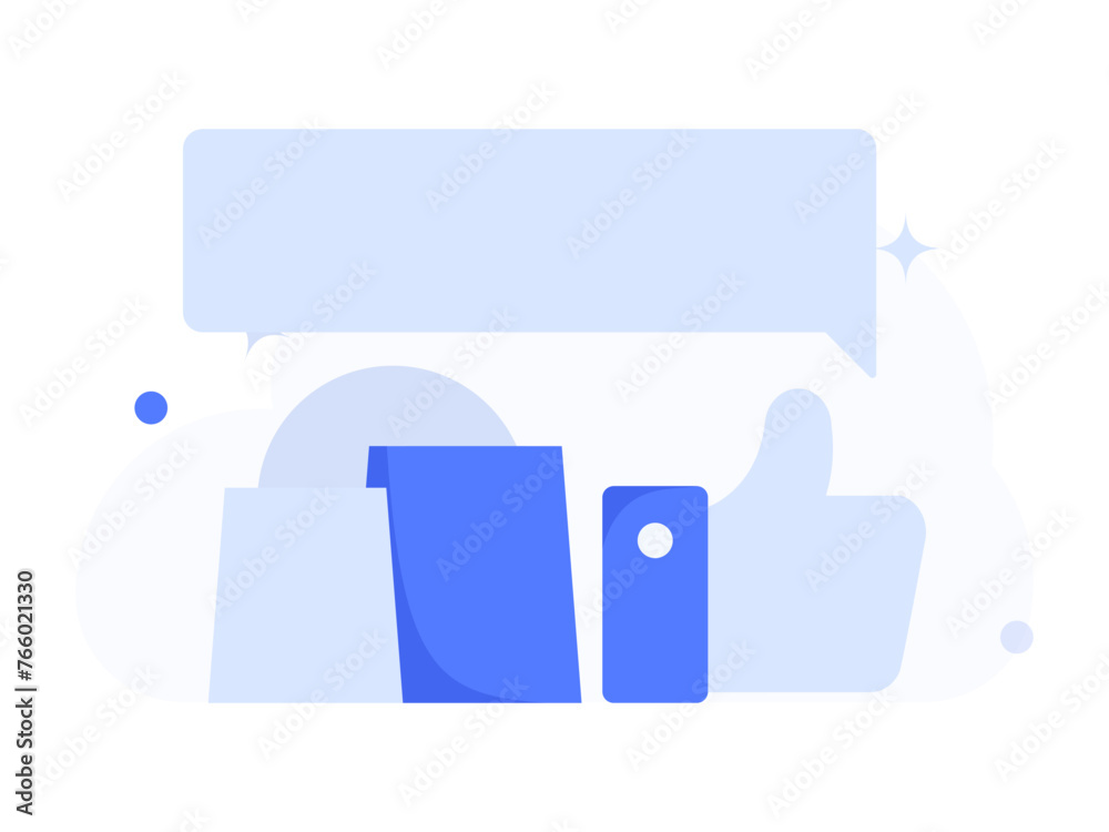 Virtual characters social communication concept business flat vector hand drawn illustration
