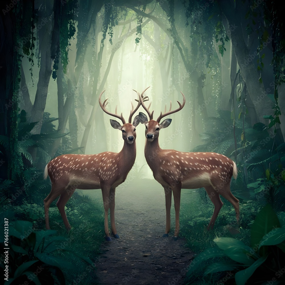 Fototapeta premium deer in the woods