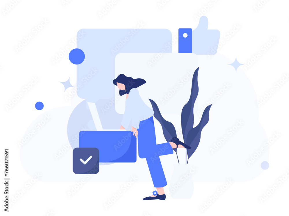 Virtual characters social communication concept business flat vector hand drawn illustration
Virtual characters social communication concept business flat vector hand drawn illustration