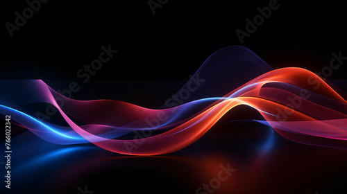 Abstract technology background with motion neon light