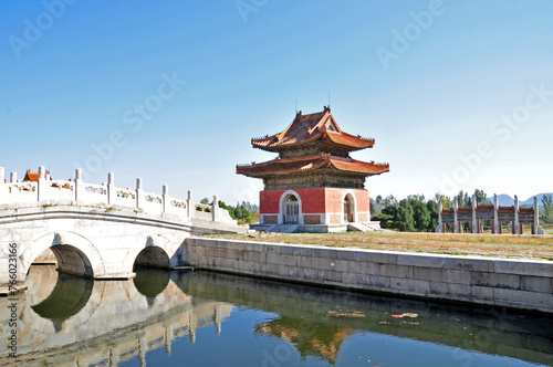 Ancient architecture landscape  the qing qing dongling  in China the royal mausoleum